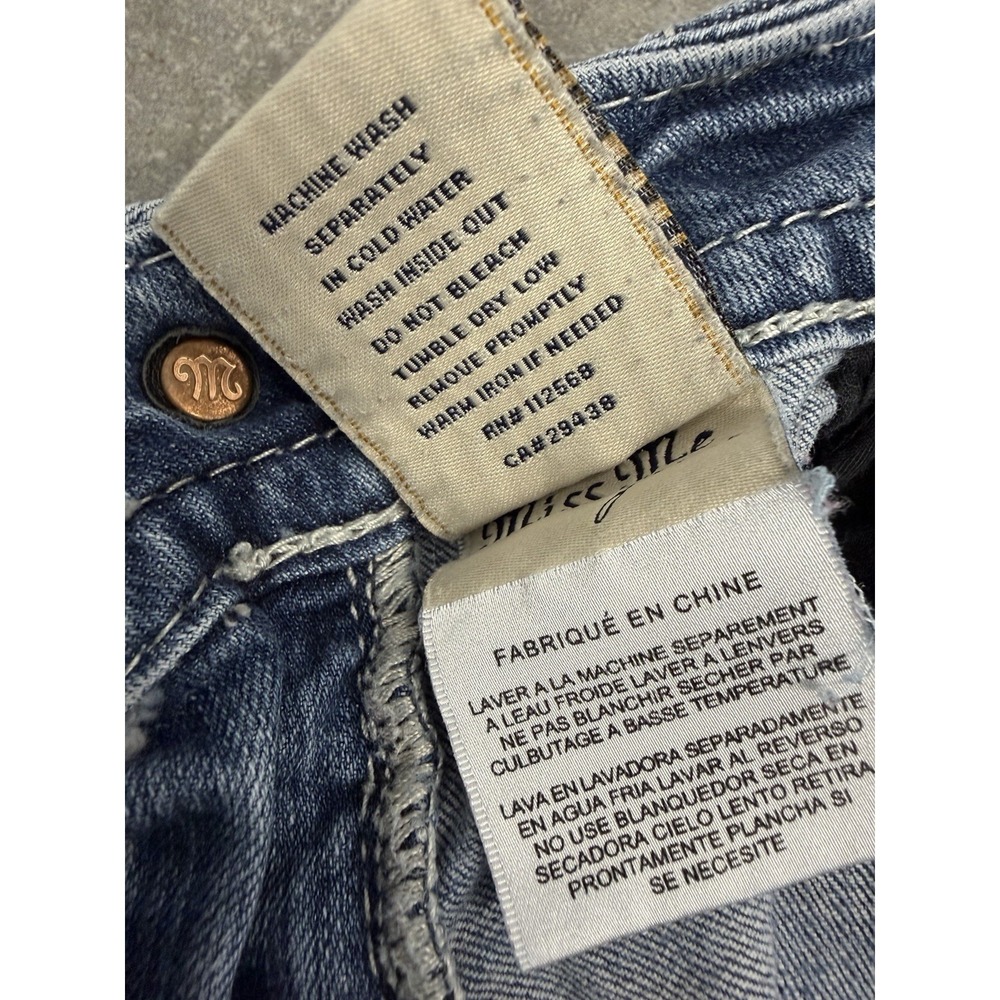 Miss Me Skinny Jeans Size 26 Dark Wash Embellished Pockets 32 Inseam JP578352 - Picture 7 of 11